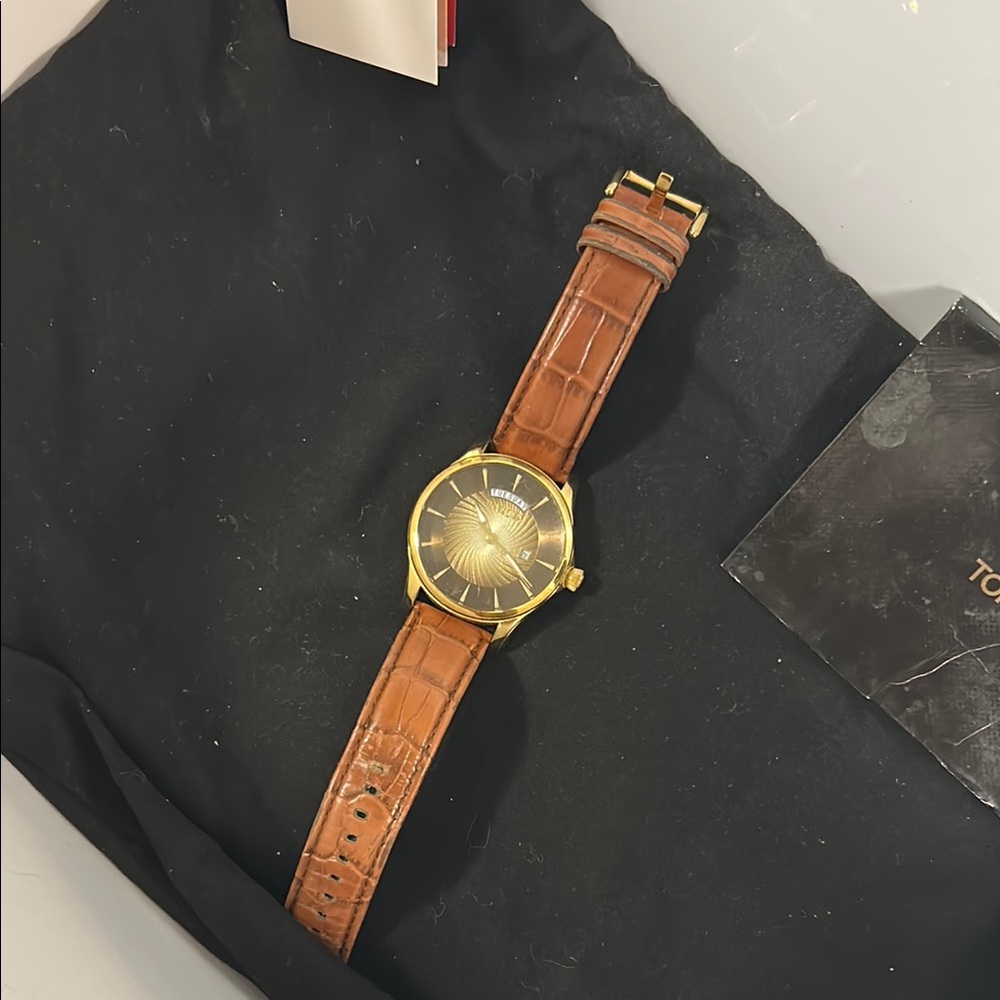 Invicta Flame Fusion crystal watch , with brown leather band